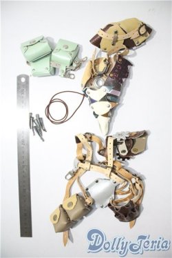 画像2: DD/OF：千葉DOLL工房製レザー甲冑＆マスクセット A-25-04-23-1003-TN-ZU