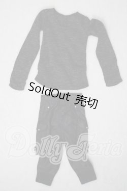 画像1: SD13BOY/OF：VOLKS製ソリッドブラックサルエルパンツ U-26-07-01-048-TN-ZU