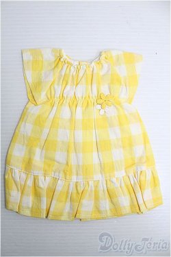 画像1: 【SALE】30cmドール/OF：ワンピース(黄色/チェック) I-24-11-24-3106-TN-ZI