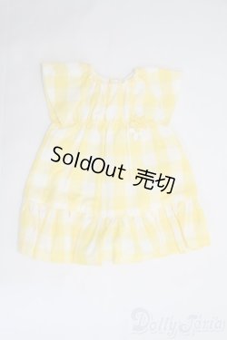 画像1: 30cmドール/OF：ワンピース(黄色/チェック) I-25-06-01-2091-TN-ZI