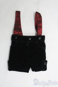 30cmドール/OF サロペット(赤ｘ黒) I-25-06-29-3078-TO-ZI