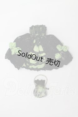 画像1: 1/6ドール(20cm)/OF ドレス(黒ｘ緑) I-26-07-16-267-KD-ZI