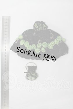 画像2: 1/6ドール(20cm)/OF ドレス(黒ｘ緑) I-26-07-16-267-KD-ZI