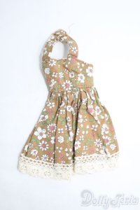 1/6ドール(27cm)/OF ワンピース(茶ｘ花) I-25-06-22-2096-TO-ZI