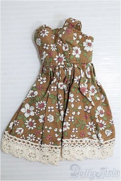 画像1: 【SALE】1/6ドール(27cm)/OF ワンピース(茶ｘ花) I-24-11-24-2156-TO-ZI