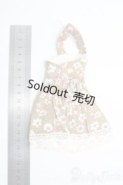 画像2: 1/6ドール(27cm)/OF ワンピース(茶ｘ花) I-25-06-22-2096-TO-ZI