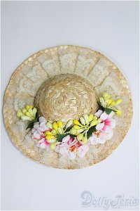 【SALE】1/3ドール/OF 麦わらのミニハットヘアクリップ：小花 I-25-02-09-3115-TO-ZI