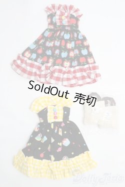 画像1: 1/6(27cm)ドール/OF ワンピースセット(リンゴxスイーツ) I-25-04-20-2137-TO-ZI