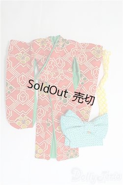 画像1: 1/6ドール(27cm)/OF 着物セット(赤ｘ緑) I-25-04-13-2119-TO-ZI