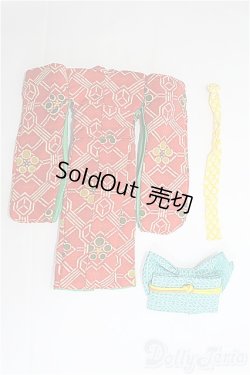 画像2: 1/6ドール(27cm)/OF 着物セット(赤ｘ緑) I-25-04-13-2119-TO-ZI