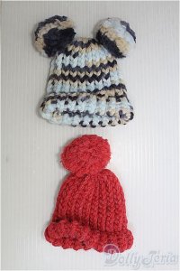 【SALE】SD/OF ボンボン付ニット帽2点セット I-25-01-12-3193-TN-ZI