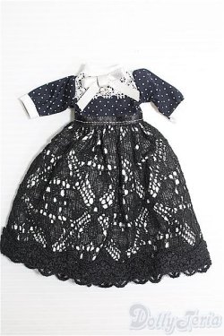 画像1: 【SALE】1/6ドール(22cm)/OF ワンピースセット(ドットxレース) I-24-12-08-2139-TO-ZI