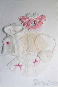 【SALE】リカちゃん/OF 衣装セット(ピンクブラウス、スカート+パーカー、ピンクドットスカート) I-25-01-12-2148-TO-ZI