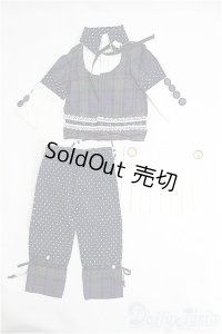 SD13GIRL/衣装セット：チェック切替ブラウス＆ハーフパンツ I-25-04-13-2047-TN-ZI