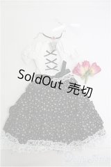 SD13GIRL/OF：ドレスセット：白黒切替小花柄 I-25-02-09-3036-TN-ZI