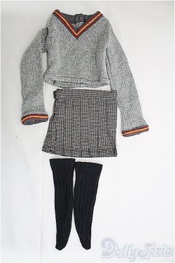 画像1: SD13GIRL/衣装セット：セーター＆プリーツスカート I-25-03-23-2034-TN-ZI