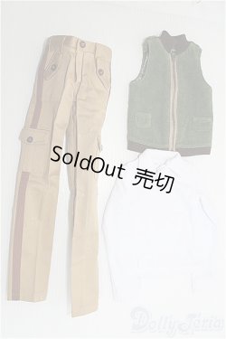 画像1: SD13BOY/OF:衣装セット:カーゴパンツ&緑ベスト/ I-25-08-03-357-TN-ZI