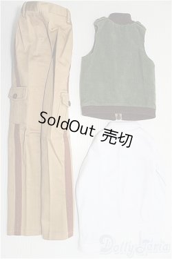 画像2: SD13BOY/OF:衣装セット:カーゴパンツ&緑ベスト/ I-25-08-03-357-TN-ZI