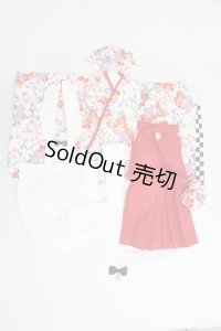 MSD/OF ミニ丈着物・袴Set(赤香) I-25-03-30-1086-TO-ZI