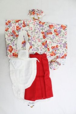 画像2: MSD/OF ミニ丈着物・袴Set(赤香) I-25-03-30-1086-TO-ZI