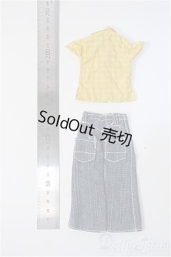 画像2: オビツ24サイズ/OF：イエローチェックシャツ・ライトジーンズ Y-25-05-28-213-YD-ZY