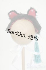 SD/OF：ねこみみヘッドドレス・タッセル・黒 Y-25-12-03-278-TO-ZY