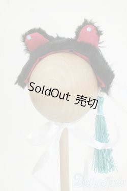 画像1: SD/OF：ねこみみヘッドドレス・タッセル・黒 Y-25-12-03-278-TO-ZY