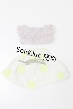 画像1: ジェニーちゃんサイズ/OF：ディーラー製ニットtops&水玉スカート S-25-09-28-352-YB-ZS