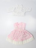 ネオブライスサイズ/OF:花柄ワンピース&ボレロセット(ピンク×白) S-25-05-11-472-GN-ZS