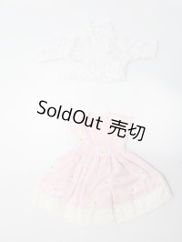 ネオブライスサイズ/OF:花柄ワンピース&ボレロセット(ピンク×白) S-25-07-13-399-GN-ZS