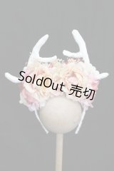 MSD/OF:カチューシャ(角パーツ付)flower.B様製 S-25-10-05-353-GN-ZS