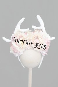 MSD/OF:カチューシャ(角パーツ付)flower.B様製 S-25-10-05-353-GN-ZS