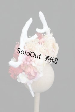 画像2: MSD/OF:カチューシャ(角パーツ付)flower.B様製 S-25-10-05-353-GN-ZS