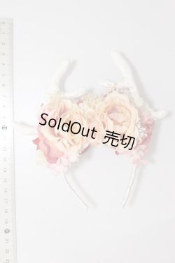 画像5: MSD/OF:カチューシャ(角パーツ付)flower.B様製 S-25-10-05-353-GN-ZS