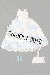 ジェニー/OF:ドレス&バッグ&靴セット(白×水色) S-25-09-28-355-GN-ZS