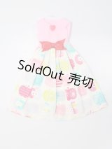 リカちゃん/OF:ノースリーブロング丈ワンピース(りんご柄) S-25-09-28-311-GN-ZS