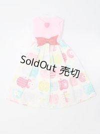 リカちゃん/OF:ノースリーブロング丈ワンピース(りんご柄) S-25-09-28-311-GN-ZS