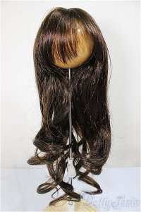8-9inchウィッグ/ロング 裾カール/インチ　BJD　MJD　ドール用 A-25-08-20-193-YB-ZA
