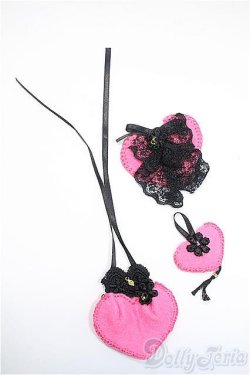 画像1: プチブライス/OF衣装セット:ハートドレス Y-25-01-29-069-YB-ZY