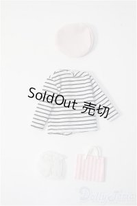 ジェニー/OFセット バラ:ボーダー長袖トップス+ベレー帽+ストライプバッグ Y-25-02-12-199-YB-ZY