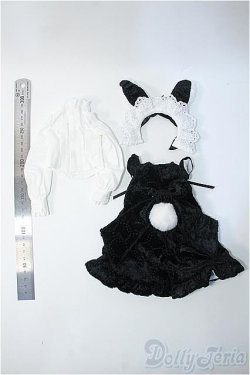 画像2: MDD/OFセット:ブラックベロア ウサギワンピ セット(oa Closet様) Y-25-02-12-010-YB-ZY