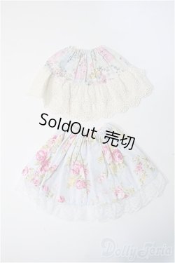 画像1: MSD/OF:ローズ柄レースフリルスカート Y-25-07-02-236-YB-ZY
