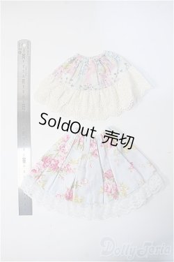 画像2: MSD/OF:ローズ柄レースフリルスカート Y-25-07-02-236-YB-ZY