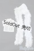 MSD/OFセット:バラ メッシュシャツ+ふわふわ鍵編みニットマフラー SDM Y-24-12-25-103-YB-ZY