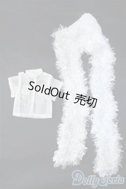 画像1: MSD/OFセット:バラ メッシュシャツ+ふわふわ鍵編みニットマフラー SDM Y-24-12-25-103-YB-ZY
