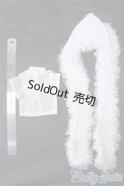 画像2: MSD/OFセット:バラ メッシュシャツ+ふわふわ鍵編みニットマフラー SDM Y-24-12-25-103-YB-ZY