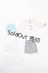 プーリップ/OFセット:バラ ワンピース+ブラウス+キャミトップ+デニムスカート Y-25-01-29-125-YB-ZY
