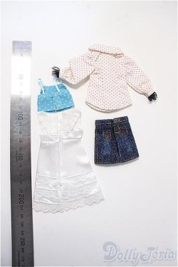 画像2: プーリップ/OFセット:バラ ワンピース+ブラウス+キャミトップ+デニムスカート Y-25-01-29-125-YB-ZY