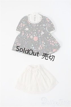 画像1: ジェニー/OFセット:七分袖花柄ヨークワンピース Y-25-02-12-198-YB-ZY