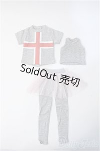 MSD/OF:トップス+タンクトップ+チュール付きレギンス Y-25-01-22-016-YB-ZY